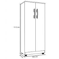 Kit 2 Armários Organizador Multiuso Rosana 2 Portas Branco - 2