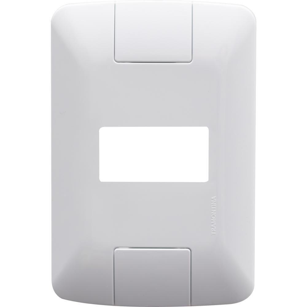 Placa 1 Posto Horizontal 4x2 Tramontina Aria Branca - 2