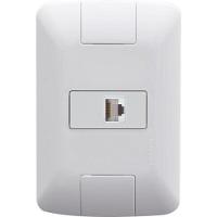 Conj 4x2 1 Tomada Telefone Rj11 Tramontina Aria Branco - 1