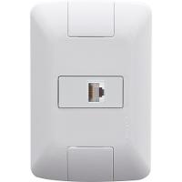 Conj 4x2 1 Tomada Telefone Rj11 Tramontina Aria Branco - 2