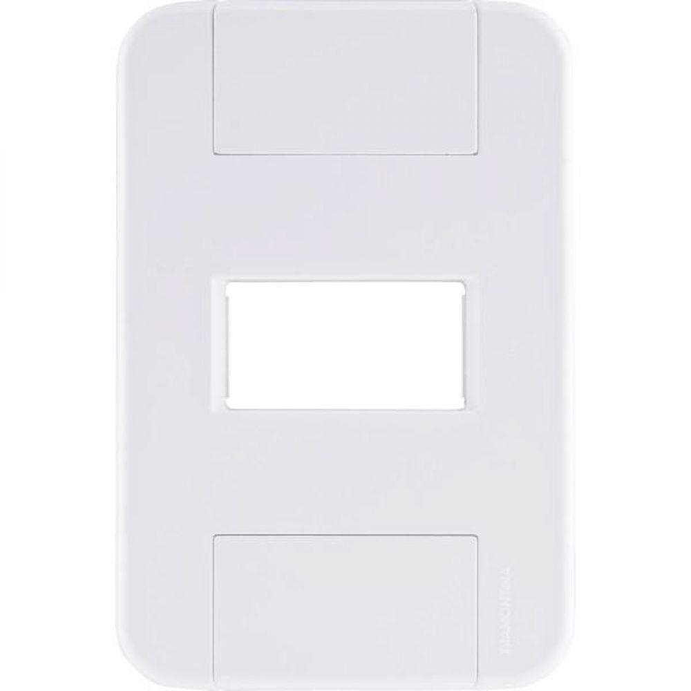 Placa 1 Posto Horizontal 4x2 Tramontina Tablet Branca - 1