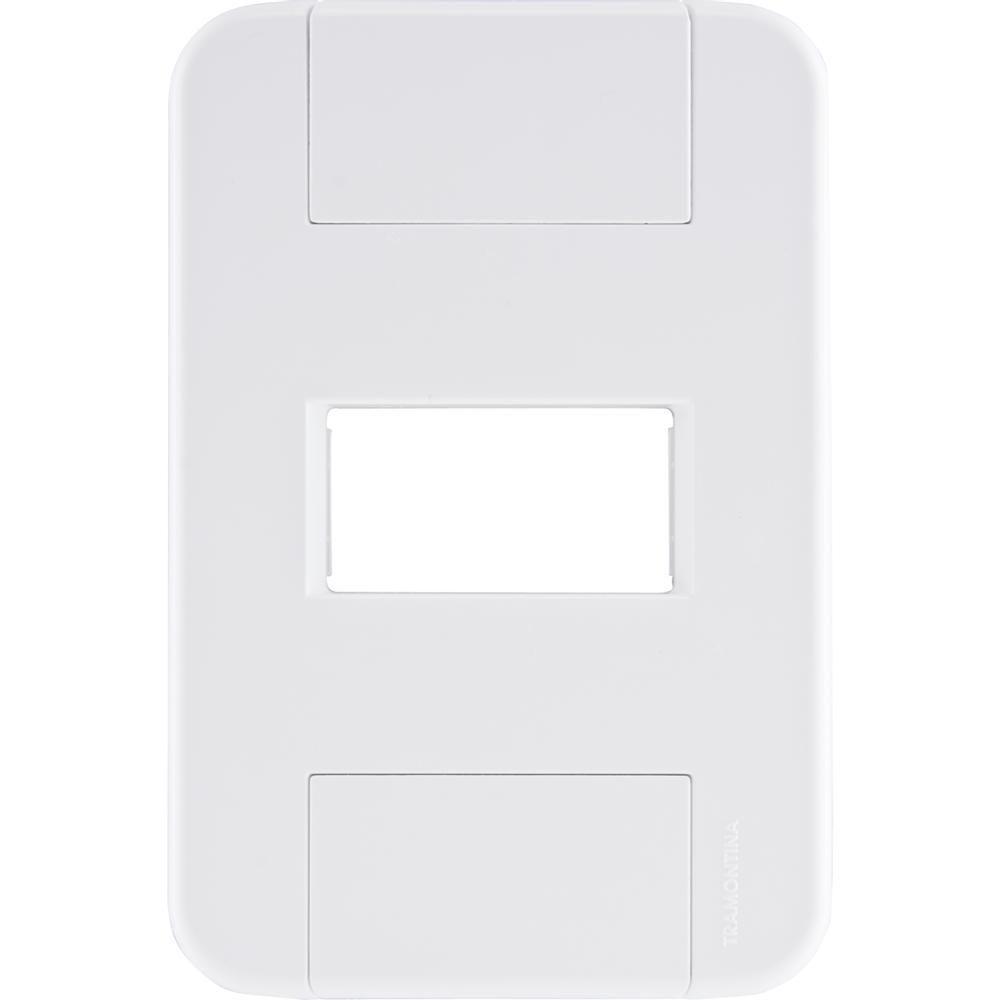 Placa 1 Posto Horizontal 4x2 Tramontina Tablet Branca - 2