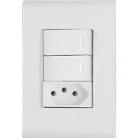 Conj 4x2 2 Int Simples 10 A 250 V e 1 Tomada 2p+t 10 A 250 V - 1