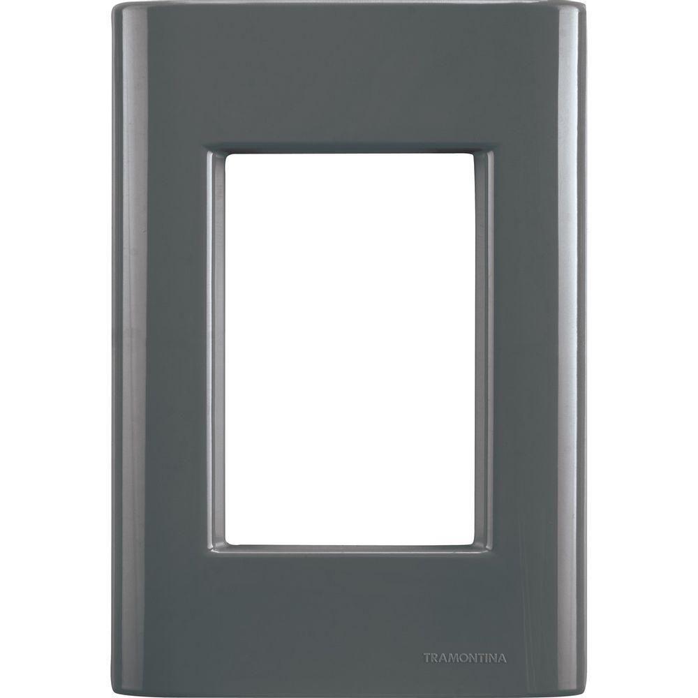 Placa 3 Postos 4x2 Tramontina Giz Grafite - 4