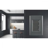 Placa 3 Postos 4x2 Tramontina Giz Grafite - 5