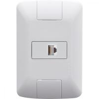 Conj 4x2 1 Tomada Rj45 Cat. 6 Tramontina Aria Branco - 1