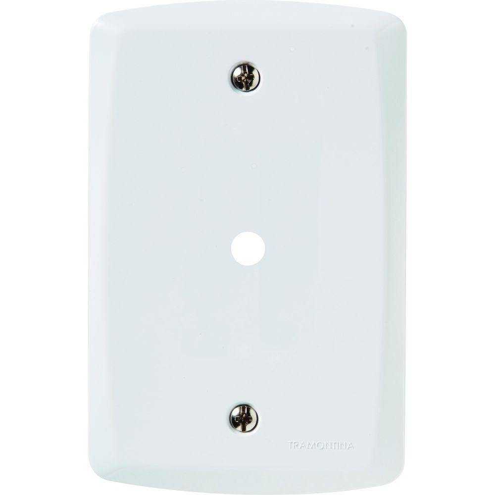 Placa com 1 Furo 9 Mm 4x2 Tramontina Lux² Branca - 1