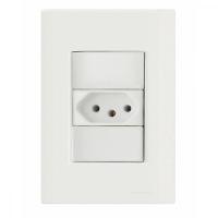 Conj 4x2 1 Tomada 2p+t 10 A 250 V Tramontina Giz Branco - 1