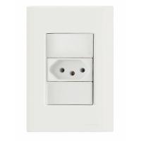 Conj 4x2 1 Tomada 2p+t 10 A 250 V Tramontina Giz Branco - 2