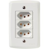 Conj 4x2 3 Tomadas 2p+t 10 A 250 V Tramontina Lux2 Branco - 2