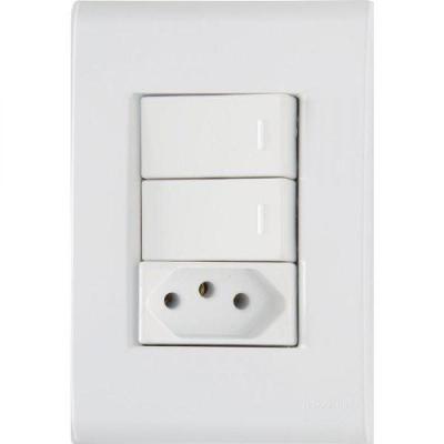 Conj 4x2 2 Int Simples 10 A 250 V e 1 Tomada 2p+t 20 A 250 V