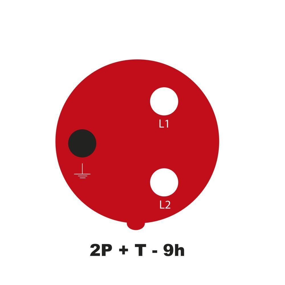 Tomada de Acoplamento Industrial 2p+t 32 A 380-415 Vca 9 H - 4