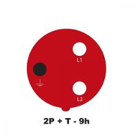 Tomada de Acoplamento Industrial 2p+t 32 A 380-415 Vca 9 H - 2