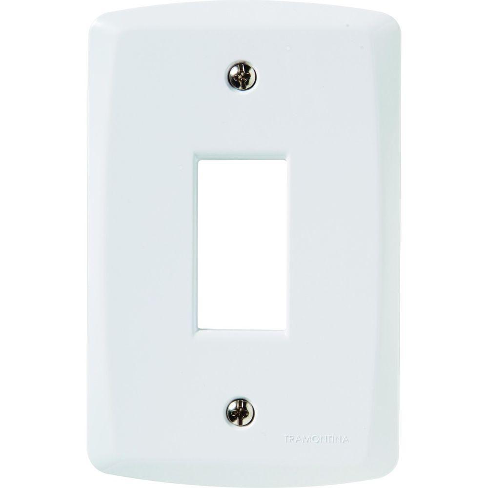Placa Vertical 1 Conector 4x2 Tramontina Lux² Blanca - 2