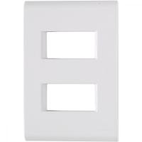 Placa 2 Postos Afastados 4x2 Tramontina Liz Branca - 1