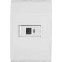 Conjunto 4x2 Com 1 Tomada Telefone Rj11 Tramontina Liz Branco Tramontina - 1