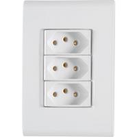 Conj 4x2 3 Tomadas 2p+t 10 A 250 V Tramontina Liz Branco - 2