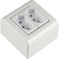 Caixa De Sobrepor Com 2 Tomadas 2p+t 10 A 250 V Tramontina Lizflex Branca Tramontina - 3