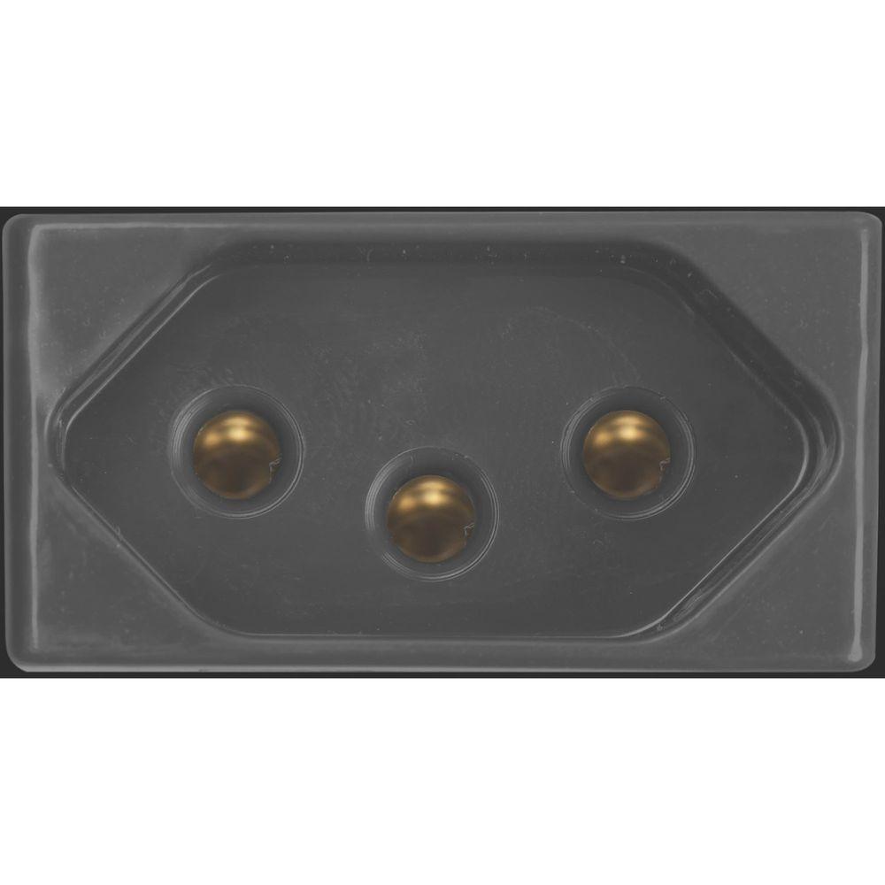 Módulo Tomada 2p+t Tramontina 10 A 250 V Grafite Tramontina - 1