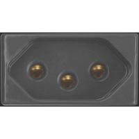 Módulo Tomada 2p+t Tramontina 10 A 250 V Grafite Tramontina - 1