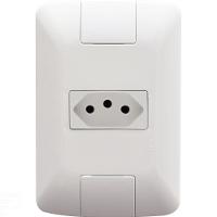 Conjunto 4x2 Com 1 Tomada 2p+t Tramontina Aria 20 A 250 V Branco Tramontina - 1