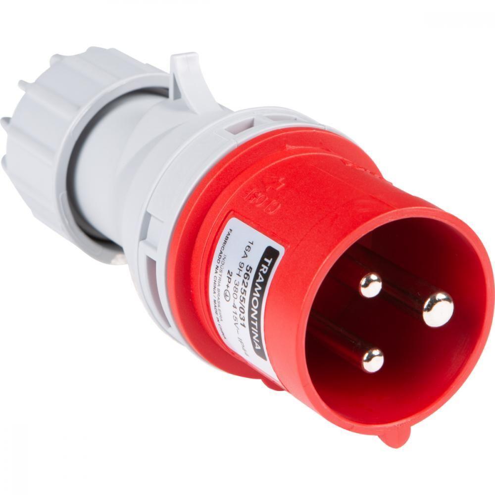 Plugue Móvel Industrial 2p+t 16 A 380-415 Vca 9 H Tramontina - 1