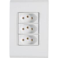 Conj 4x2 3 Tomadas 2p+t 20 A 250 V Tramontina Liz Branco - 5