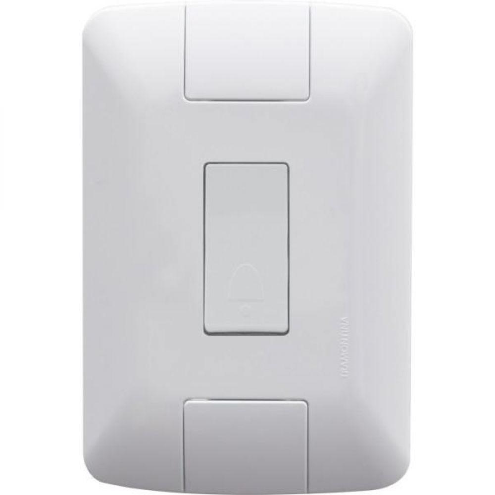 Conjunto 4X2 Com 1 Pulsador Campainha Aria 6 A 250 V Branco - 1