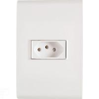 Conjunto 4x2 Com 1 Tomada 2p+t Tramontina Liz 20 A 250 V Branco Tramontina - 1