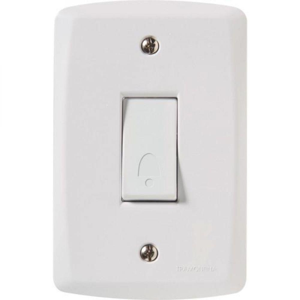 Conjunto 4X2 Com 1 Pulsador Campainha 10 A 250 V Lux2 Branco - 1