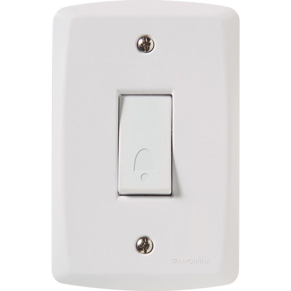 Conjunto 4X2 Com 1 Pulsador Campainha 10 A 250 V Lux2 Branco - 4