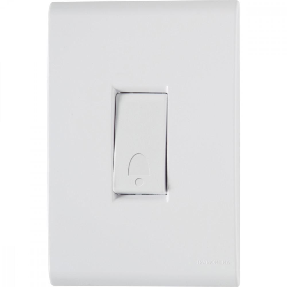 Conjunto 4X2 Com 1 Pulsador Campainha Liz 10 A 250 V Branco - 1