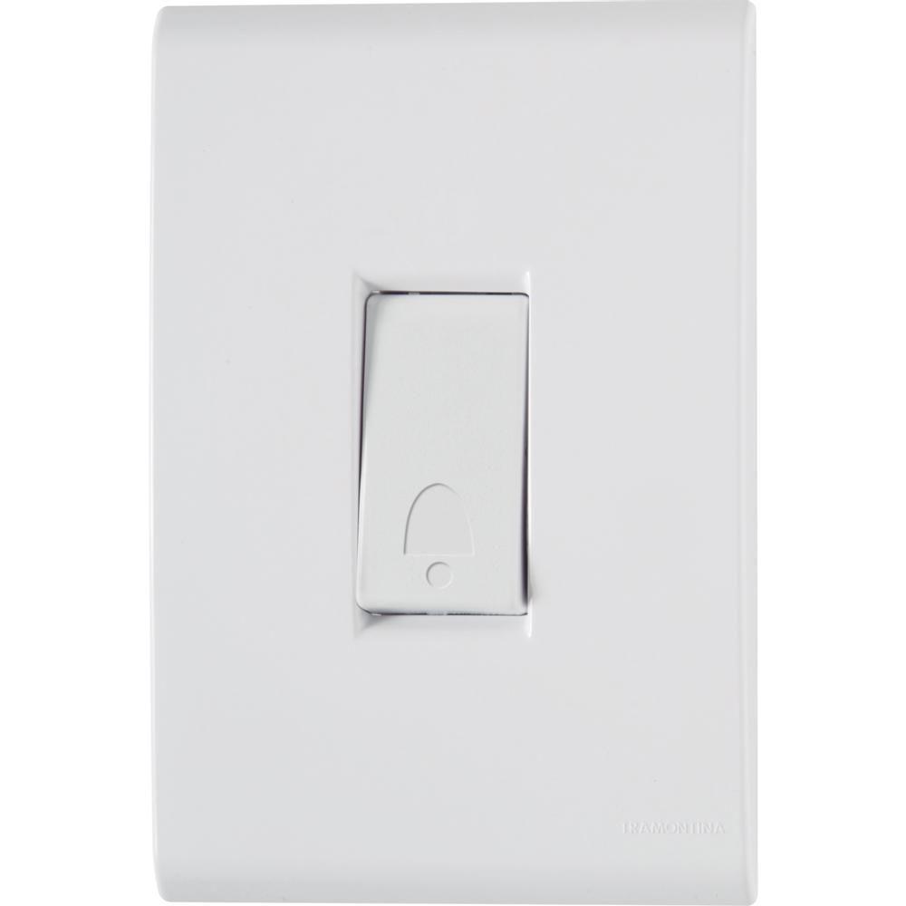 Conjunto 4X2 Com 1 Pulsador Campainha Liz 10 A 250 V Branco - 2