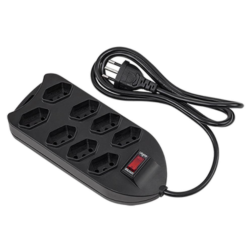 Protetor Eletronico C/8 Tomadas Epe 1008+ Preto 4824004 - 1
