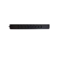 Calha Regua P Rack C 8 Tomadas 10a 19 Preto Max Eletron - 3