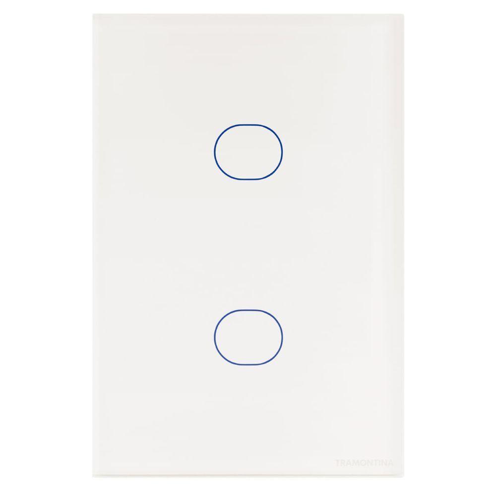 Interruptor Touch Wi-fi Smart Tramontina Branco Com 2 Canais - 1