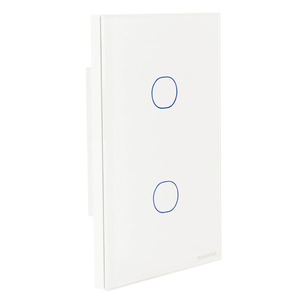 Interruptor Touch Wi-fi Smart Tramontina Branco Com 2 Canais - 3