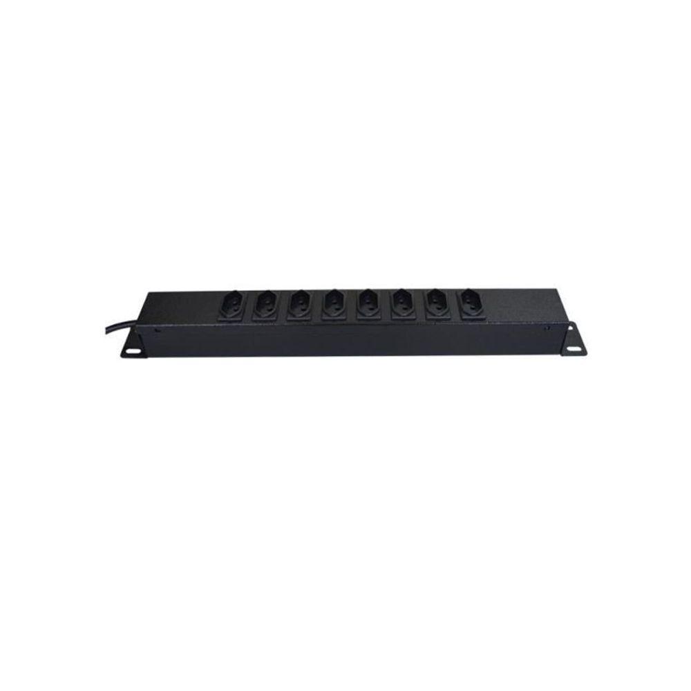 Calha Regua P Rack C 8 Tomadas 10a 19 Preto Max Eletron - 4