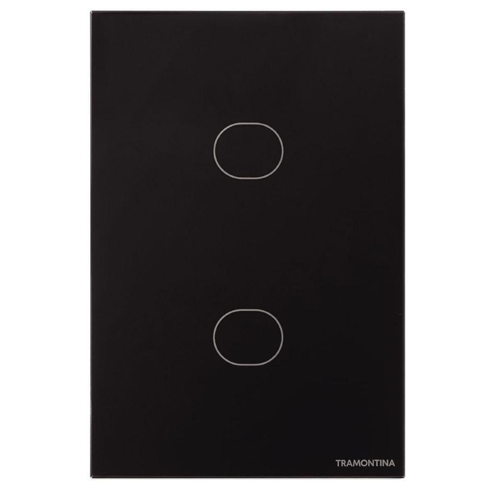 Interruptor Touch Wi-fi Smart Tramontina Preto Com 2 Canais - 2