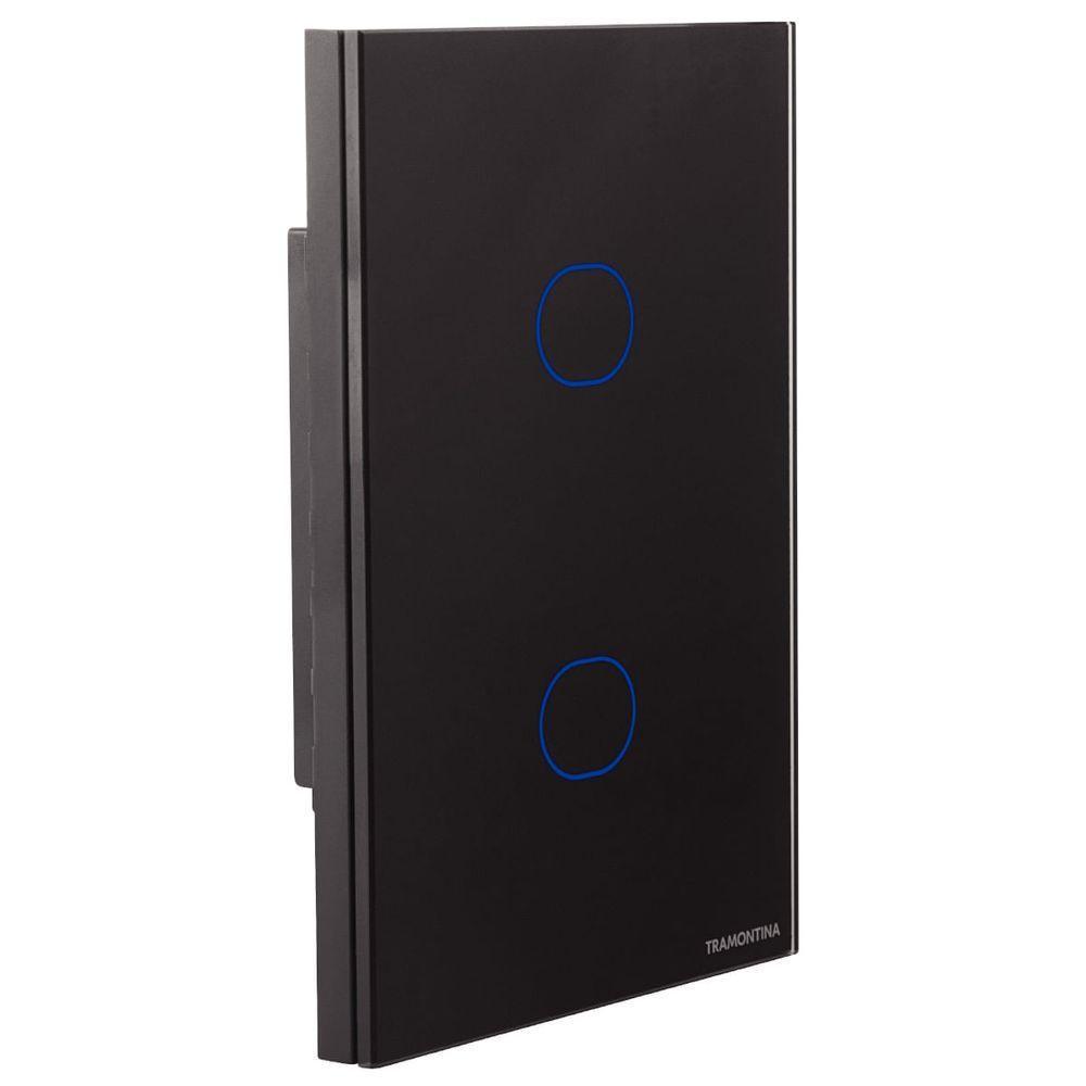 Interruptor Touch Wi-fi Smart Tramontina Preto Com 2 Canais - 3