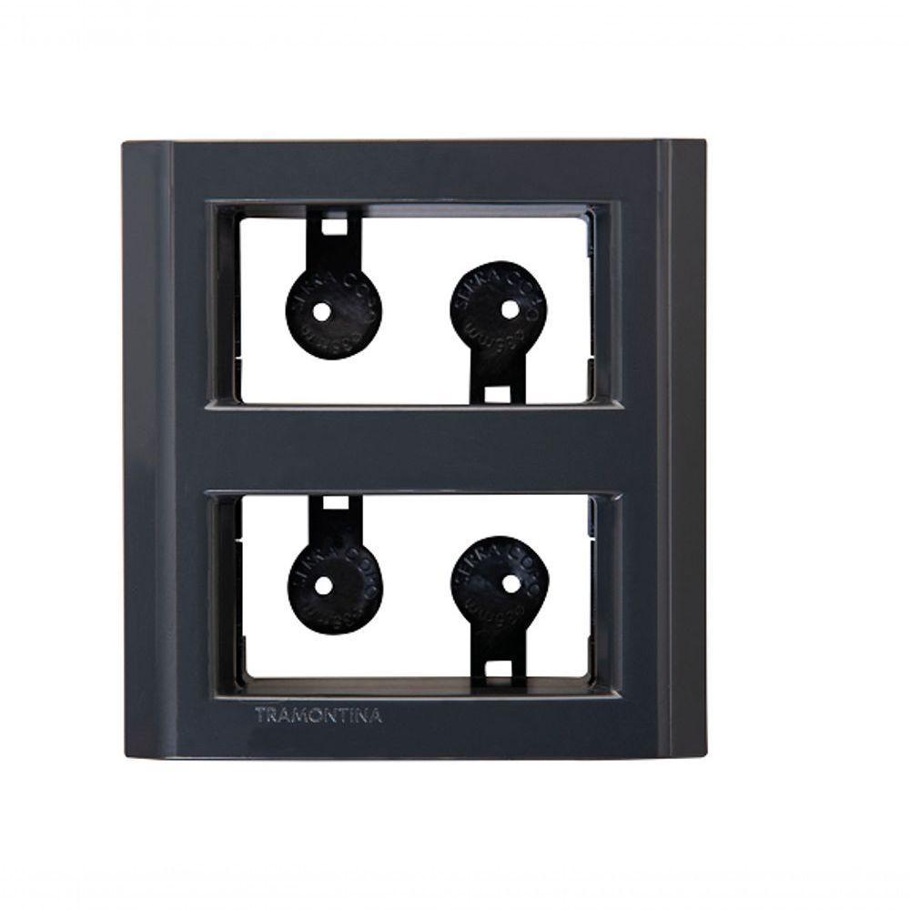 Placa Para Móvel 2 Postos Tramontina Liz Grafite 57106/037 - 1