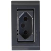 Conj Para Móvel 1 Tomada 2P T 10 A Tramontina Liz Grafite - 2