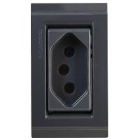 Conjunto Para Movel 1 Tomada 2P T 20 A Liz Grafite - 2