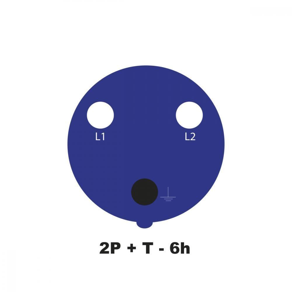 Tomada De Acoplamento Industrial 2P+T 32 A 220-250 Vca 6 H - 1