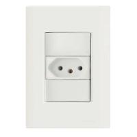 Conjunto 4x2 Com 1 Tomada 2p+t 20 A 250 V Tramontina Giz Branco Tramontina - 1