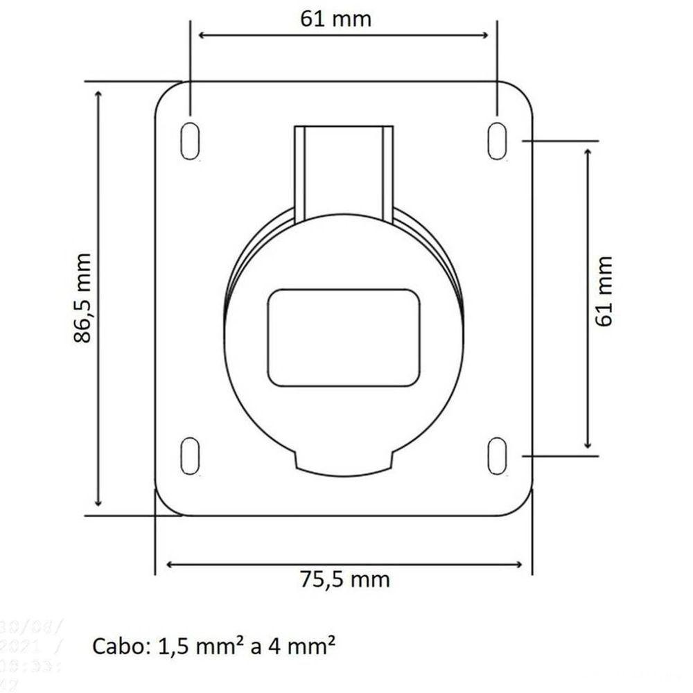 Tomada De Embutir Industrial 3p+t 16 A 380-415 Vca 6 H Tramontina Tramontina - 2