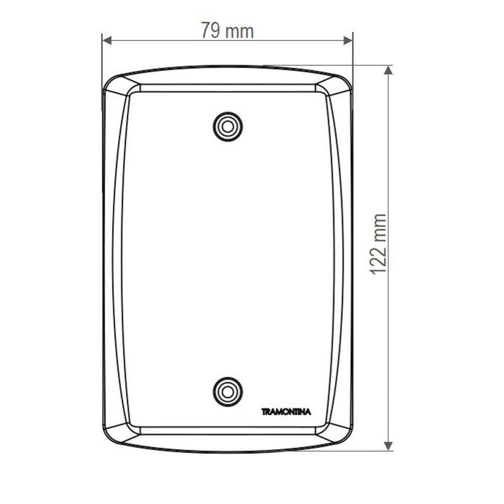 Conjunto 4x2 Com 1 Tomada Telefone Rj11 Tramontina Lux2 Branco Tramontina - 3