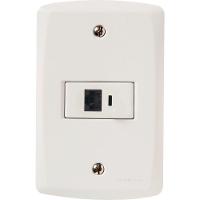 Conjunto 4x2 Com 1 Tomada Telefone Rj11 Tramontina Lux2 Branco Tramontina - 1