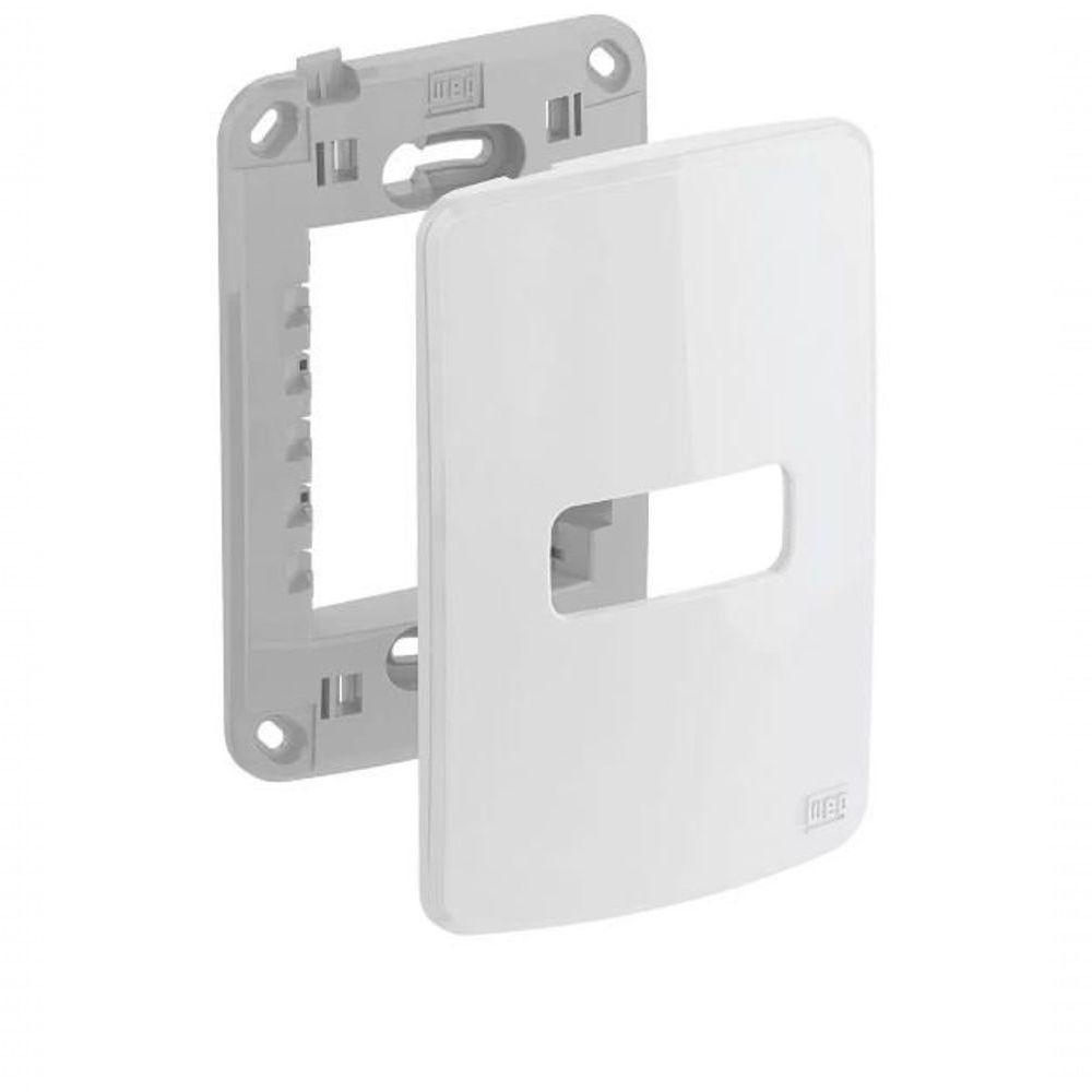 Placa Com Suporte 4X2 1 Posição Branco Composé - 1