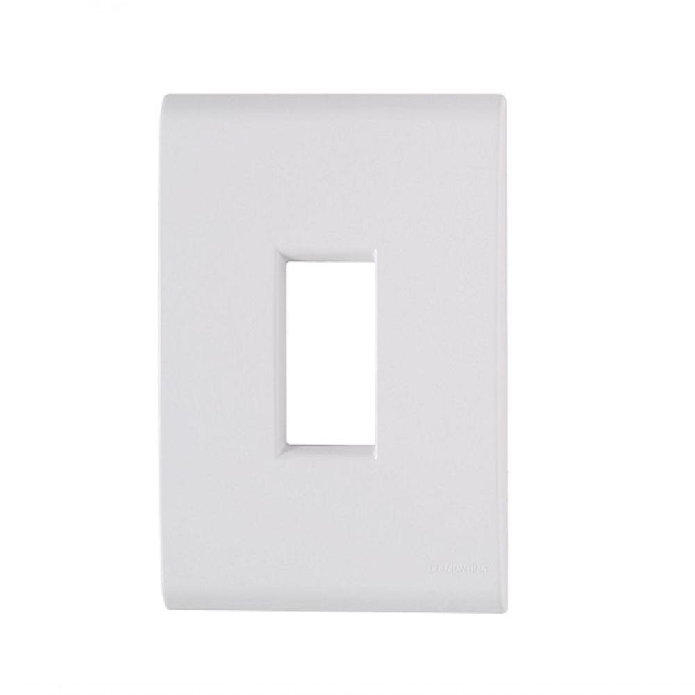 Placa 1 Posto Vertical 4x2 Tramontina Liz Branca 57106/003 - 1
